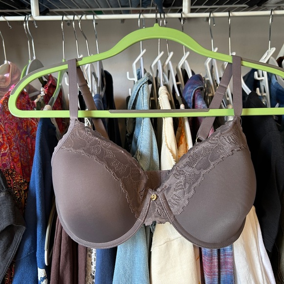 Natori Gray Full-Coverage Lace Bra - Picture 1 of 8